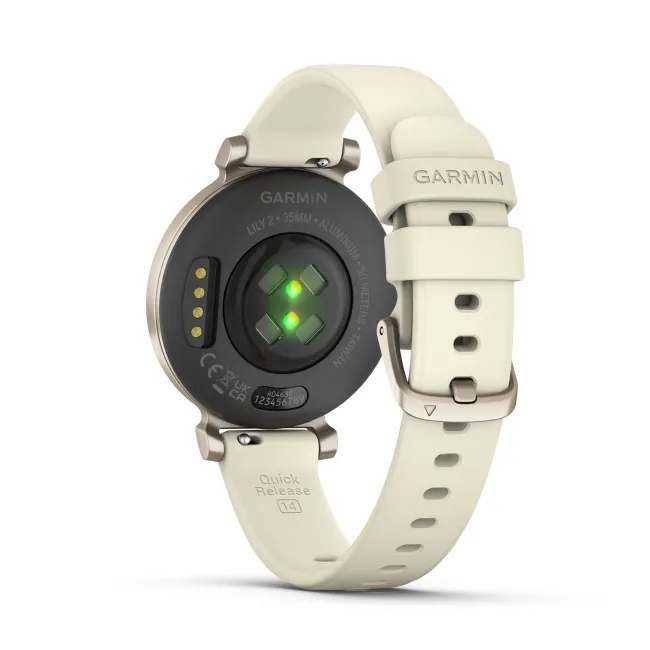 Garmin - Lily 2 smartwatch - crem auriu - curea nucă de cocos din silicon