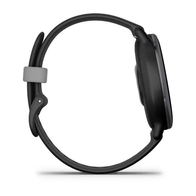 Garmin - Vivoactive 5 smartwatch cu GPS și AMOLED - ramă gri slate din aluminiu - carcasă neagră şi bratara din silicon