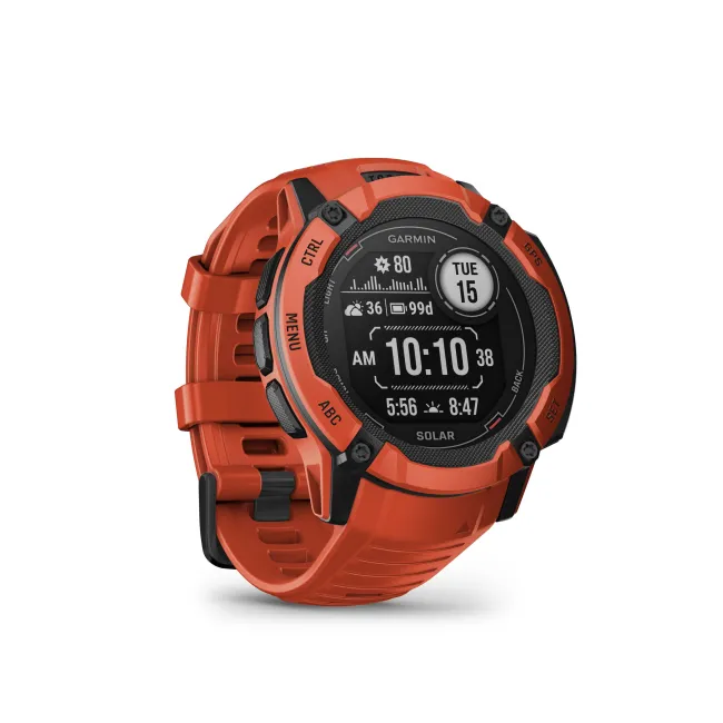 Garmin Instinct 2X Solar - smartwatch robust cu GPS - Rosu