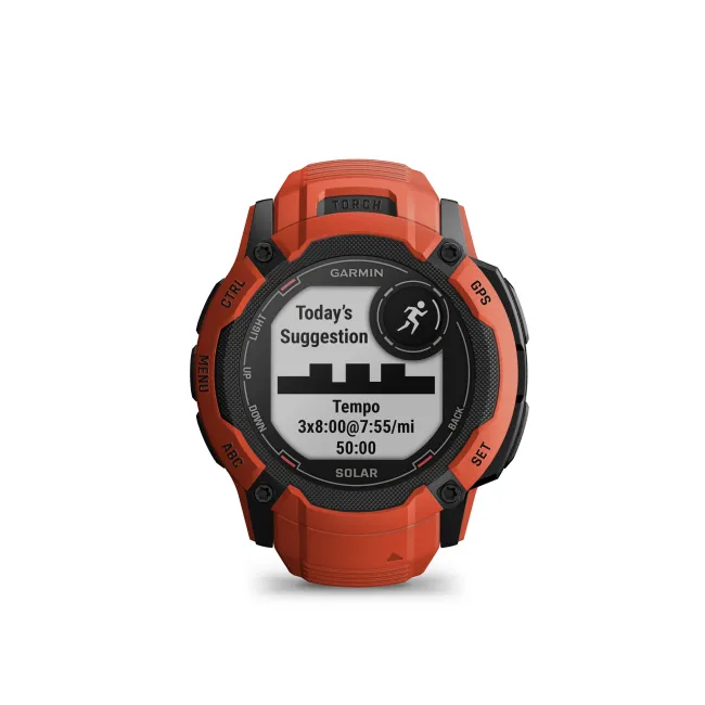 Garmin Instinct 2X Solar - smartwatch robust cu GPS - Rosu