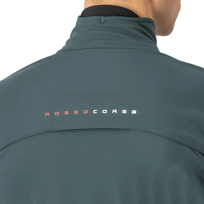Castelli - Jacheta ciclism vreme rece sau iarna,  Alpha Doppio RoS Jacket - verde inchis rover negru