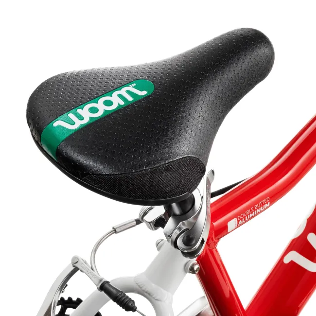 Woom - bicicleta copii 16" Woom 3 AUTOMAGIC, varsta recomandata 4-6 ani (105-120cm) - 6 kg - rosu intens alb