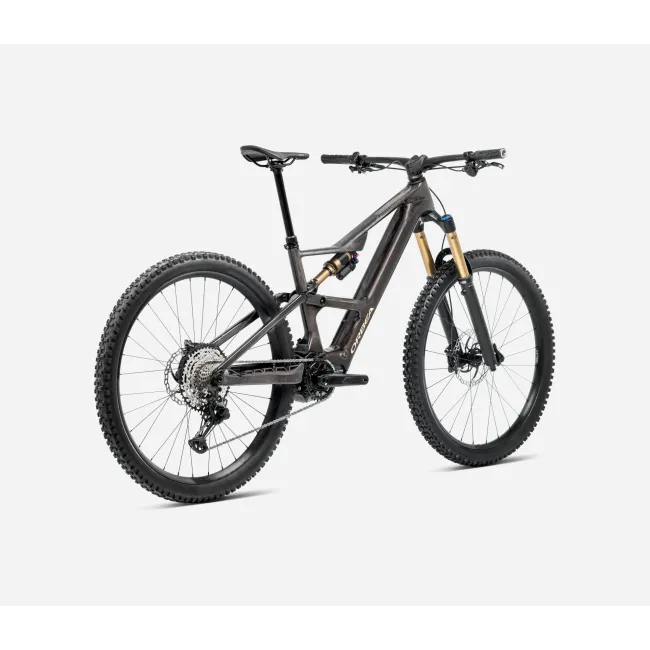 Bicicletă electrică eMTB Trail Orbea RISE LT M-TEAM 420W - Cosmic Carbon View | Golden Sand (Gloss)