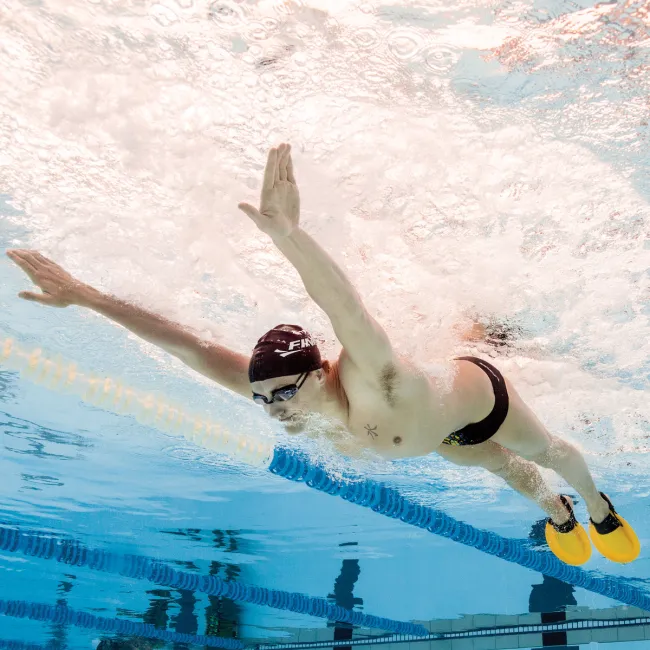 Finis - labe inot pentru adulti Positive Drive - galben negru
