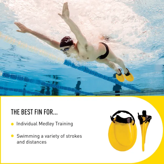 Finis - labe inot pentru adulti Positive Drive - galben negru