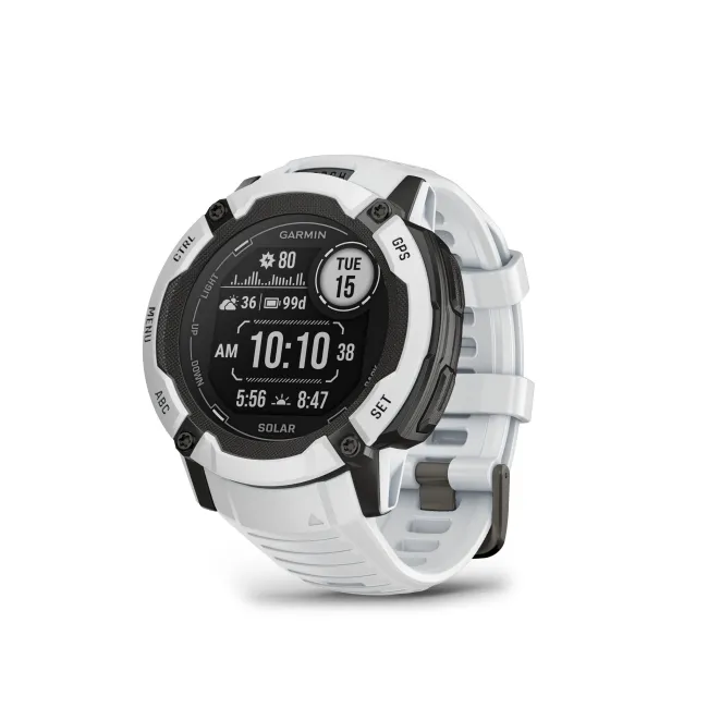 Garmin Instinct 2X Solar - smartwatch robust cu GPS - Alb Ceramic