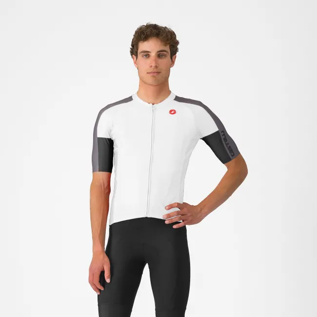 Castelli - tricou ciclism maneca scurta regular fit - Entrata 6 Jersey - ivoar | gri
