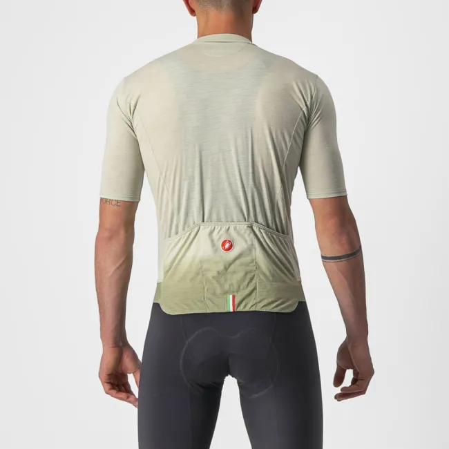 Castelli - tricou pentru ciclism cu maneca scurta Essenza Jersey - alb verde deschis desert