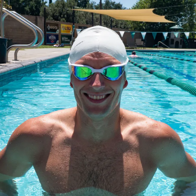Finis - ochelari inot pentru triatlon Hayden Goggles - negru cu lentila oglinda portocalie