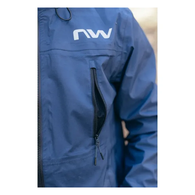 Northwave - jacheta ciclism pentru barbati ploaie si vreme rece No Worry HardShell Jacket - albastru inchis