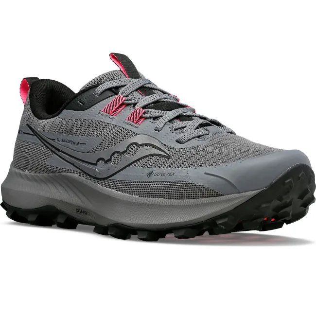 Saucony - pantofi alergare pentru femei Peregrine 13 GTX - gri Gravel negru
