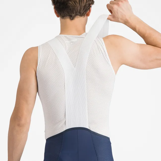 Castelli - pantaloni ciclism scurti cu bretele - A/C Bibshort - 22-40 gr C - albastru belgian
