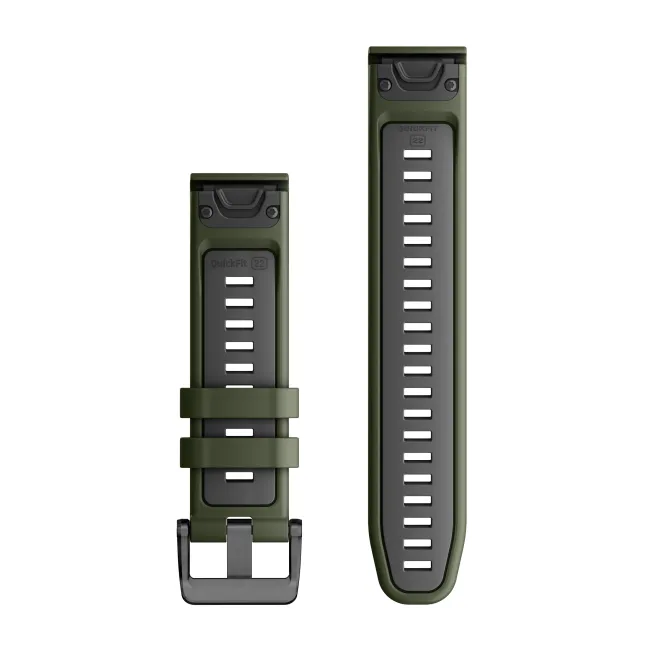 Garmin QuickFit 22 - curea silicon - verde Moss|gri