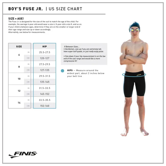 Finis - costum inot tehnic copii - Fuse Jr Jammer - Cotton Candy