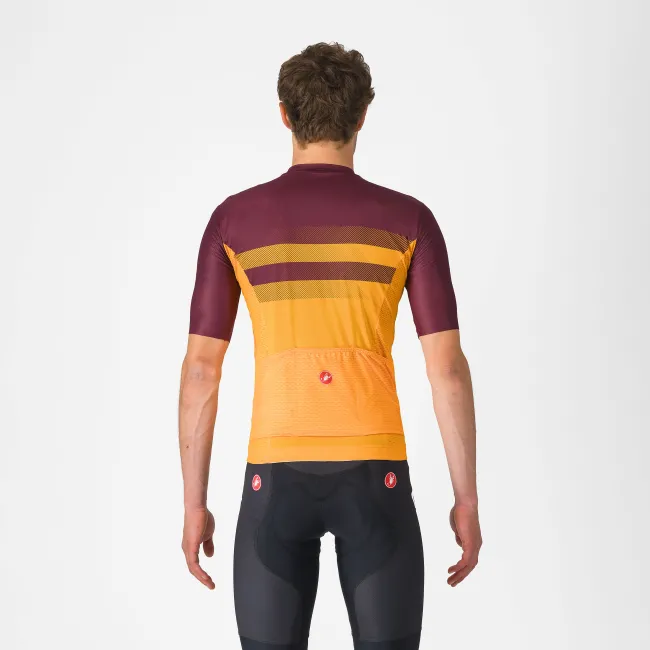 Castelli - tricou ciclism maneca scurta regular fit - Simbolo Jersey - portocaliu | bordo