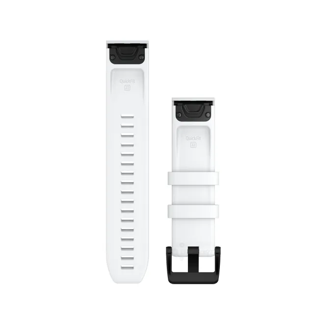 Garmin curea silicon QuickFit 22 - alb cu catarama neagra