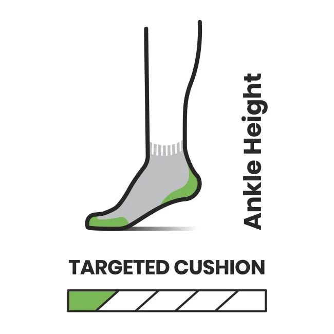 Smartwool - sosete sport femei Run Targeted Cushion Ankle socks - negru gri