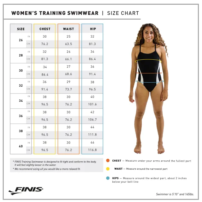 Finis - costum de baie intreg - Openback Solid Color - negru