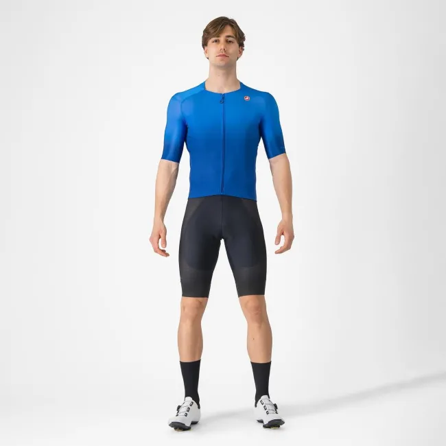 Castelli - tricou ciclism maneca scurta tailored fit cu protectie solara - Upf Jersey - 20-38 gr C - albastru azzurro