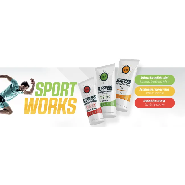 Surpass - gel incalzire si recuperare dupa efort Warm up and Recovery Balm - 200ml