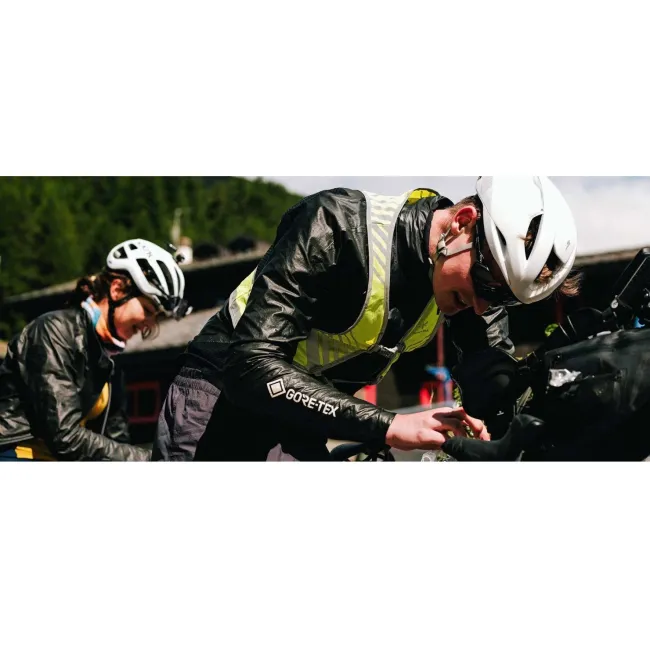 Apidura - vesta reflectorizanta ciclism Packable Visibility Vest, dimensiune L-XL - verde fluo gri