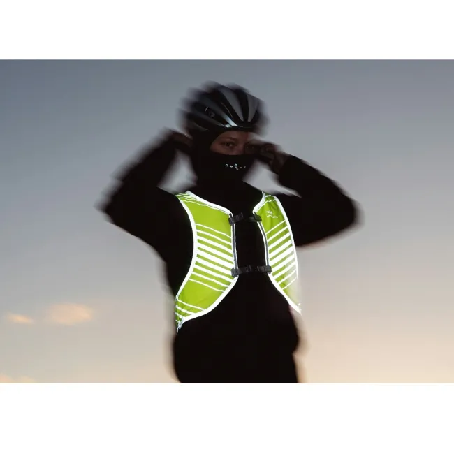 Apidura - vesta reflectorizanta ciclism Packable Visibility Vest, dimensiune L-XL - verde fluo gri