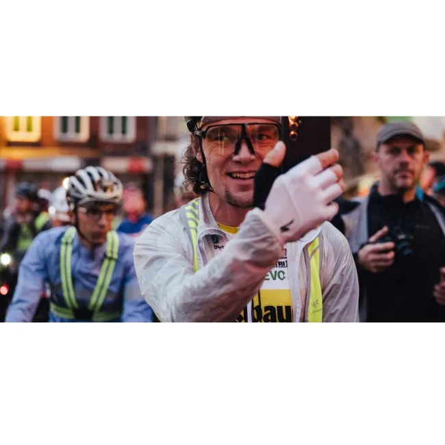 Apidura - vesta reflectorizanta ciclism Packable Visibility Vest, dimensiune L-XL - verde fluo gri