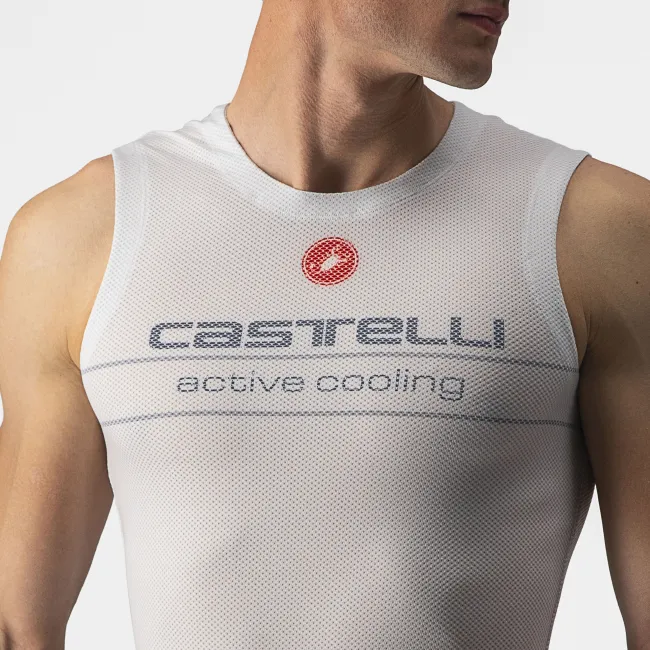 Castelli - bluza de corp fara maneci - Active Cooling Sleeveless - 25-35 gr C - gri argintiu