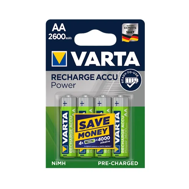 Varta - set acumulatori AA Recharge Accu 2600 mAh - 4buc