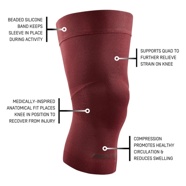 CEP - ortho genunchi - Light Support Compression Knee Sleeve - Rosu