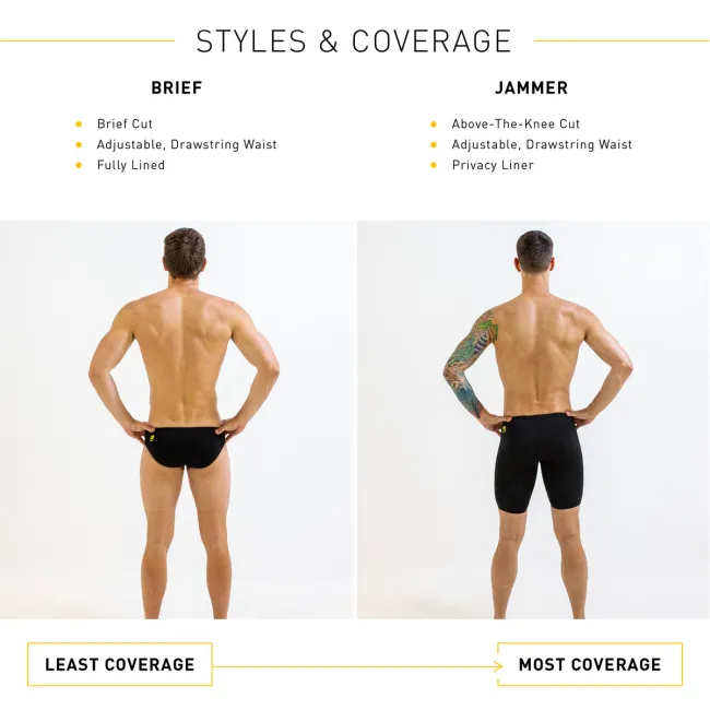 Finis - Slip inot barbati - Brief Solid - negru