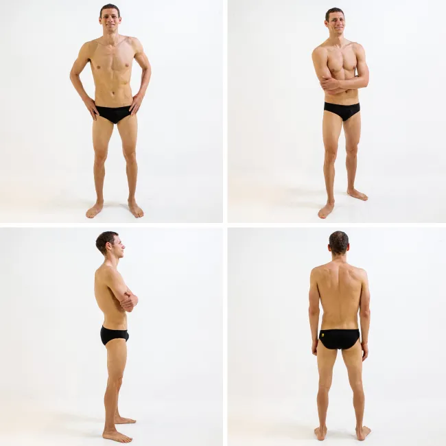 Finis - Slip inot barbati - Brief Solid - negru