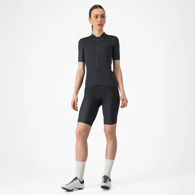 Castelli - tricou ciclism maneca scurta regular fit - Anima 4 W Jersey - 18-32 gr C - negru deschis