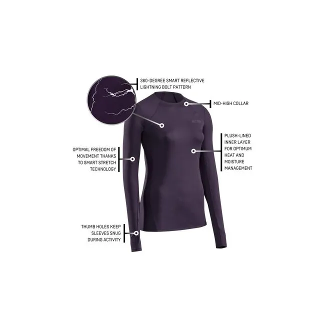 CEP - bluza cu maneca lunga - reflective shirt long sleeve - purple