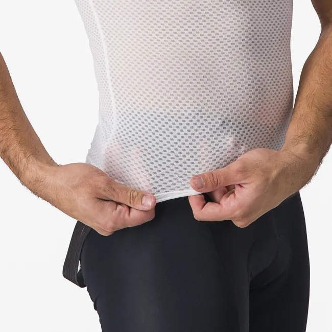 Castelli - bluza de corp cu maneca scurta - Pro Mesh 2.0 Short Sleeve - 15-28 gr C - alb