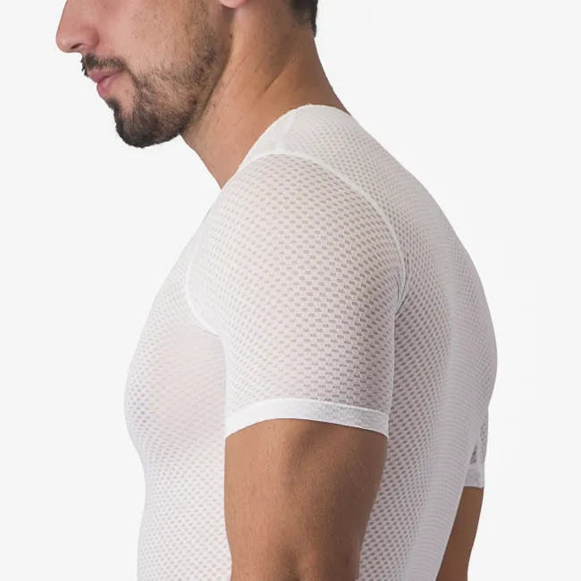 Castelli - bluza de corp cu maneca scurta - Pro Mesh 2.0 Short Sleeve - 15-28 gr C - alb