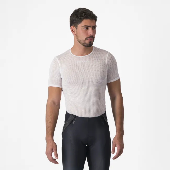 Castelli - bluza de corp cu maneca scurta - Pro Mesh 2.0 Short Sleeve - 15-28 gr C - alb