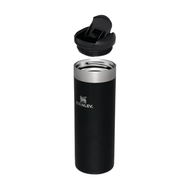 Stanley - termos mic calatorie The Aerolight Transit Mug - negru metalic - 470 ml
