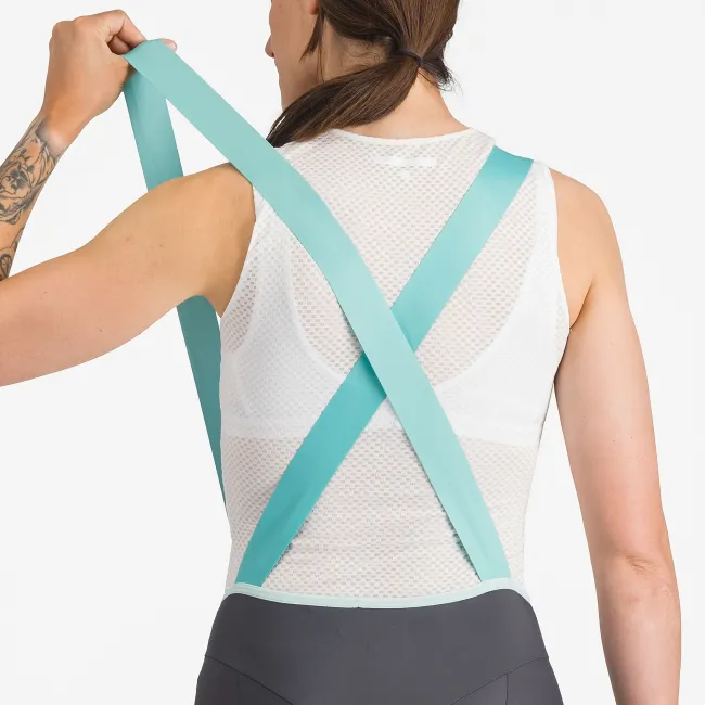 Castelli - pantaloni ciclism scurti cu bretele - Prima 2 Dt Bibshort - 16-35 gr C - gri inchis | albastru