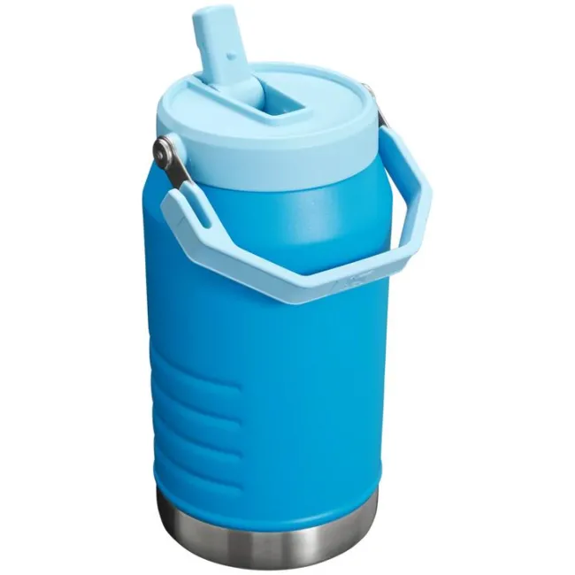 Stanley - termos clasic cu maner - The IceFlow Flip Straw Jug - albastru deschis - 1.9 Litri