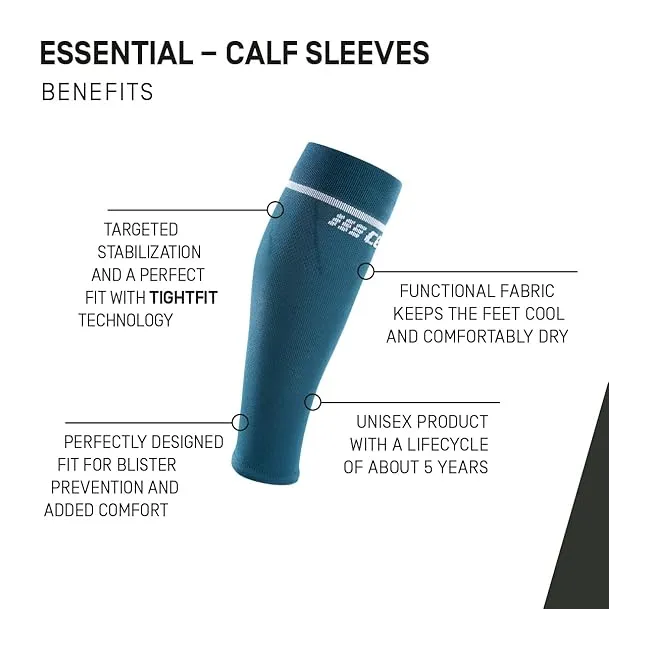 CEP - jambiere compresie gamba - Essential Calf Sleeves - alb
