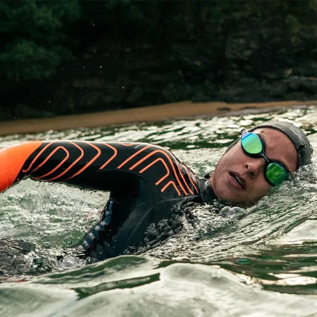 Orca - ochelari inot triatlon si ape deschise - Killa 180° - alb albastru