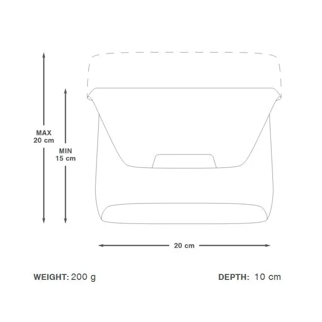 Apidura - geanta mica ghidon bicicleta City Handlebar Pack, capacitate 2 litri - gri inchis negru