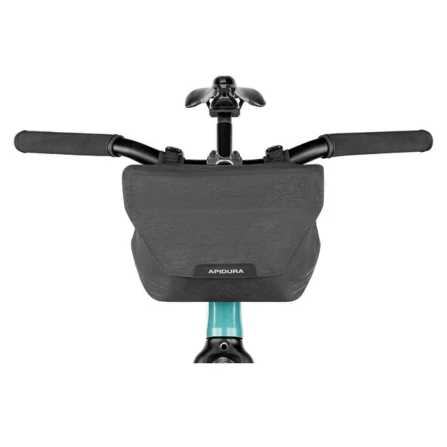 Apidura - geanta mica ghidon bicicleta City Handlebar Pack, capacitate 2 litri - gri inchis negru