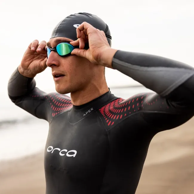 Orca -  ochelari inot triatlon si ape deschise - Killa 180° - negru oglinda