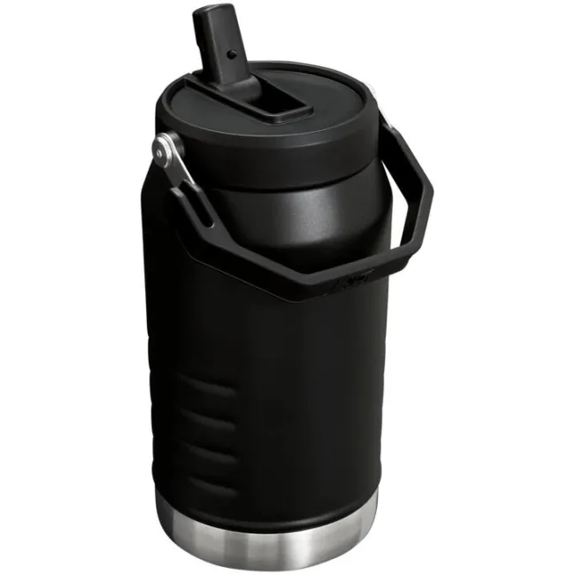 Stanley - termos clasic cu maner - The IceFlow Flip Straw Jug - negru - 1.9 Litri