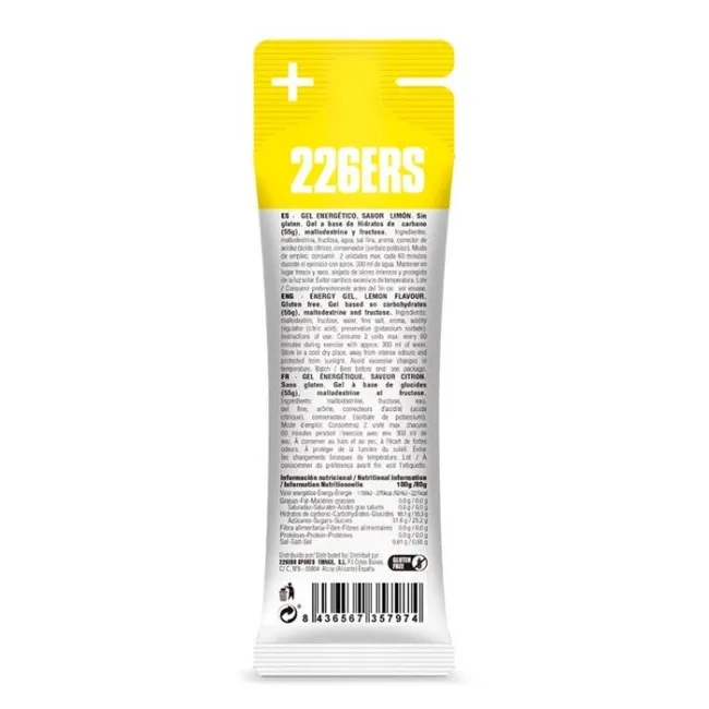 226ers - gel energie - High Fructose Gel - lamaie - 80gr