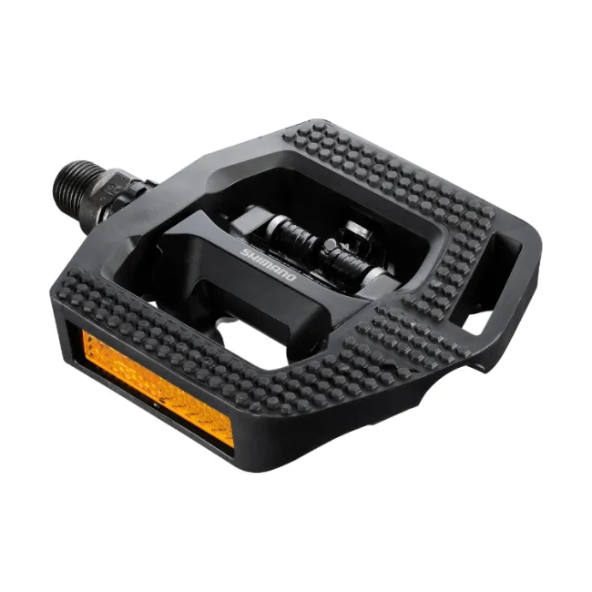 Shimano - pedale bicicleta MTB PD-T421, cu catadioptrii  si placute SM-SH56 - negru