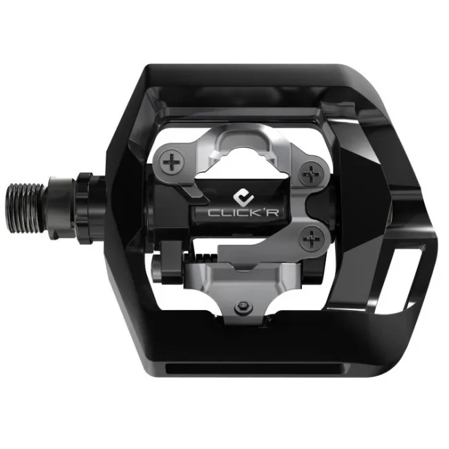 Shimano - pedale bicicleta MTB PD-T421, cu catadioptrii  si placute SM-SH56 - negru