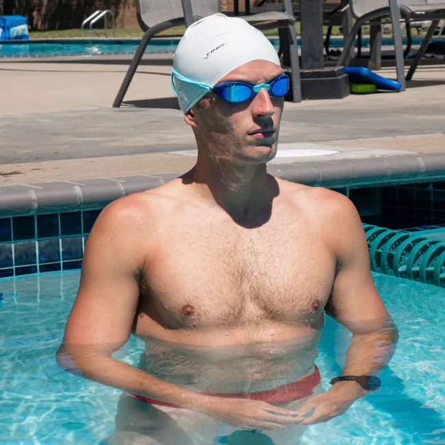 Finis - ochelari inot adulti Circuit 2 Goggles - alb cu lentila rosie oglinda